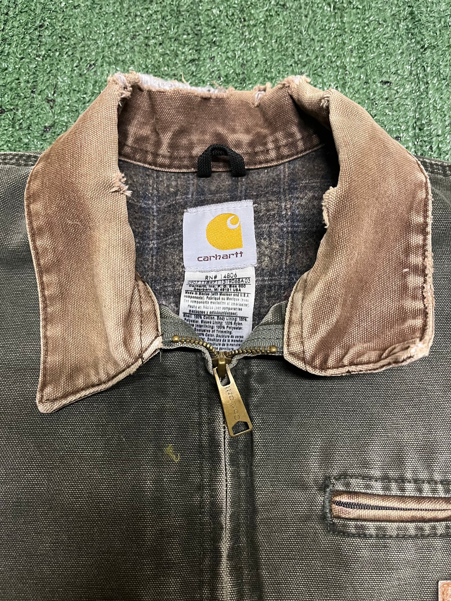 Vintage Carhartt Detroit moss green  J97 moss