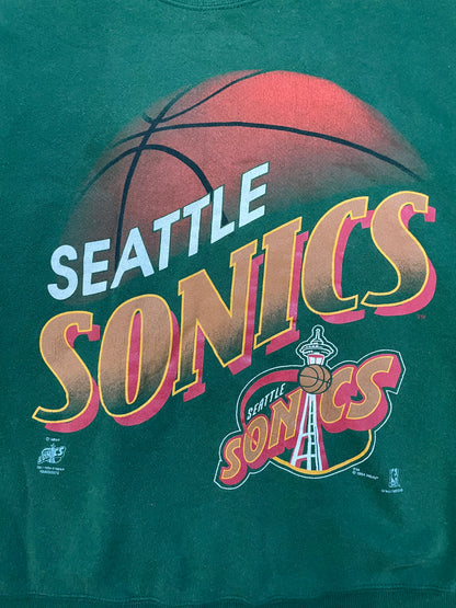 Vintage 1990s Seattle Sonics Basketball crewneck