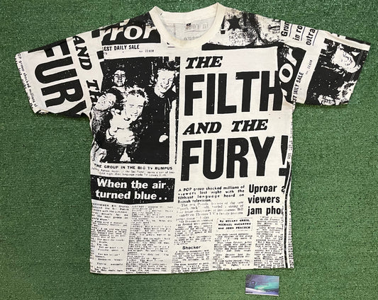 Sex Pistols The Filth and the fury newspaper tee