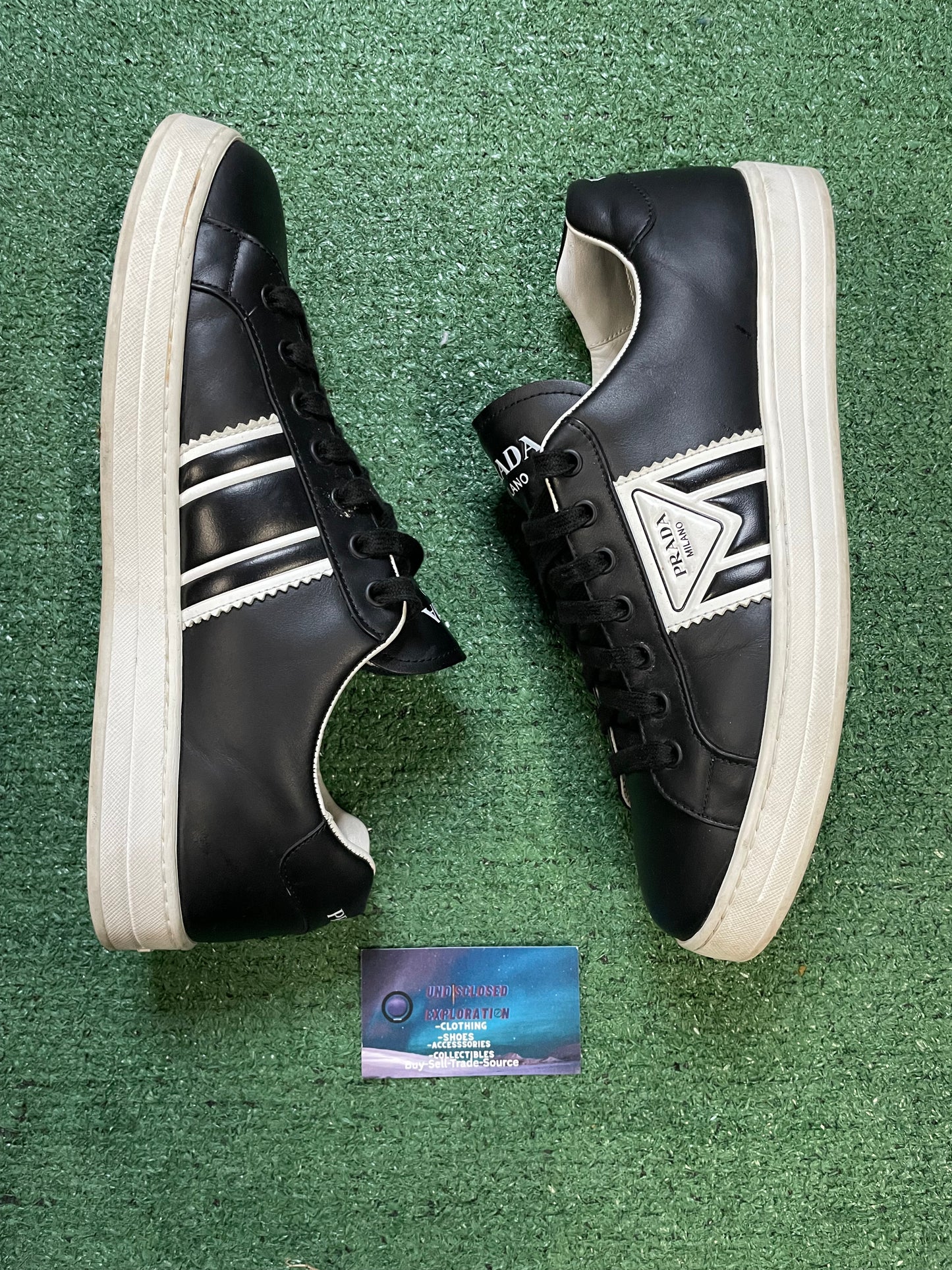 Prada downtown black and white size 9.5men/11women