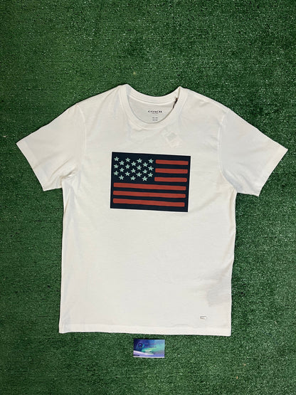 Coach embroidered flag star tee