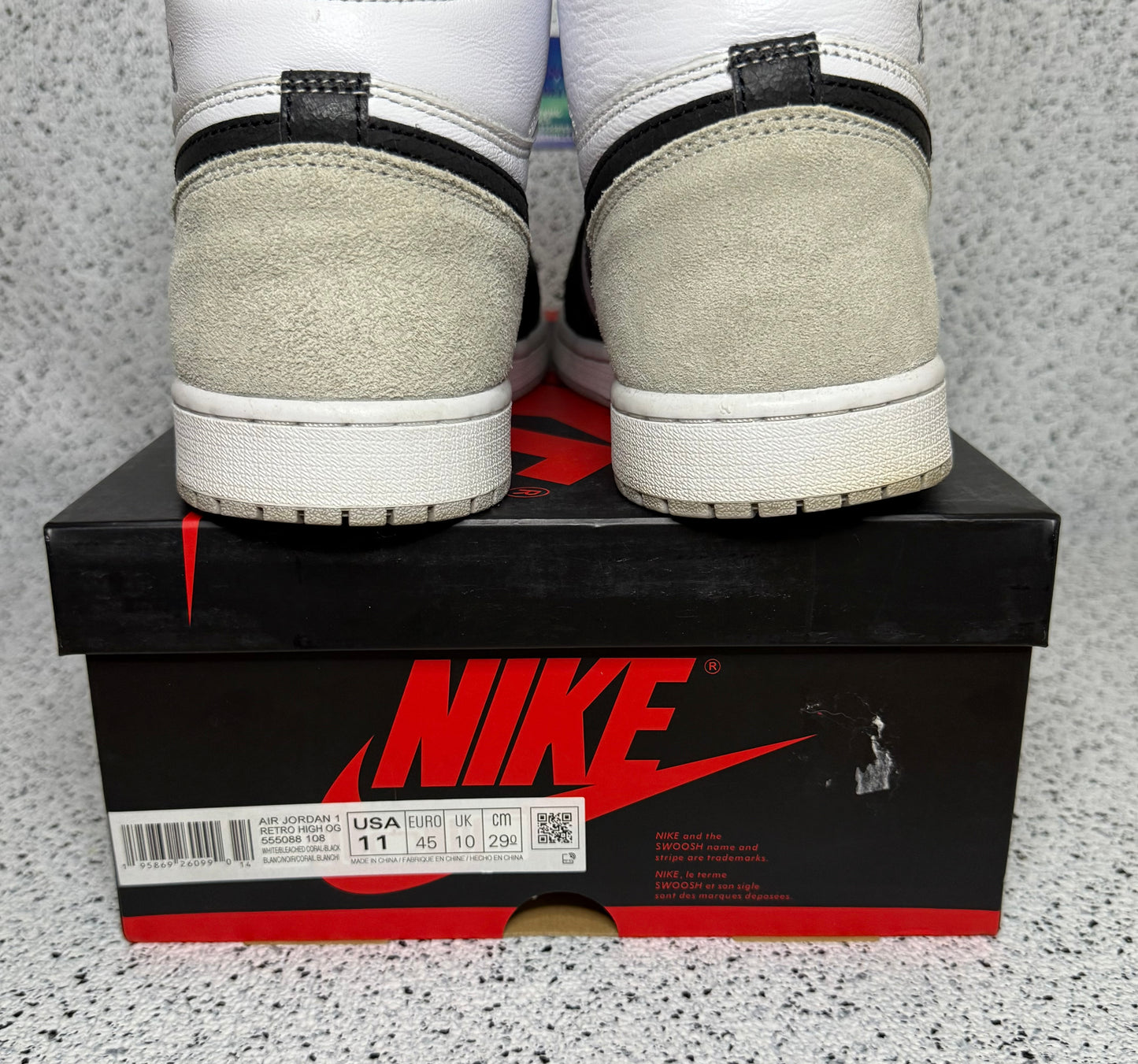 Jordan 1 Bleached Coral 11 Men/12.5 Women “Preowned”