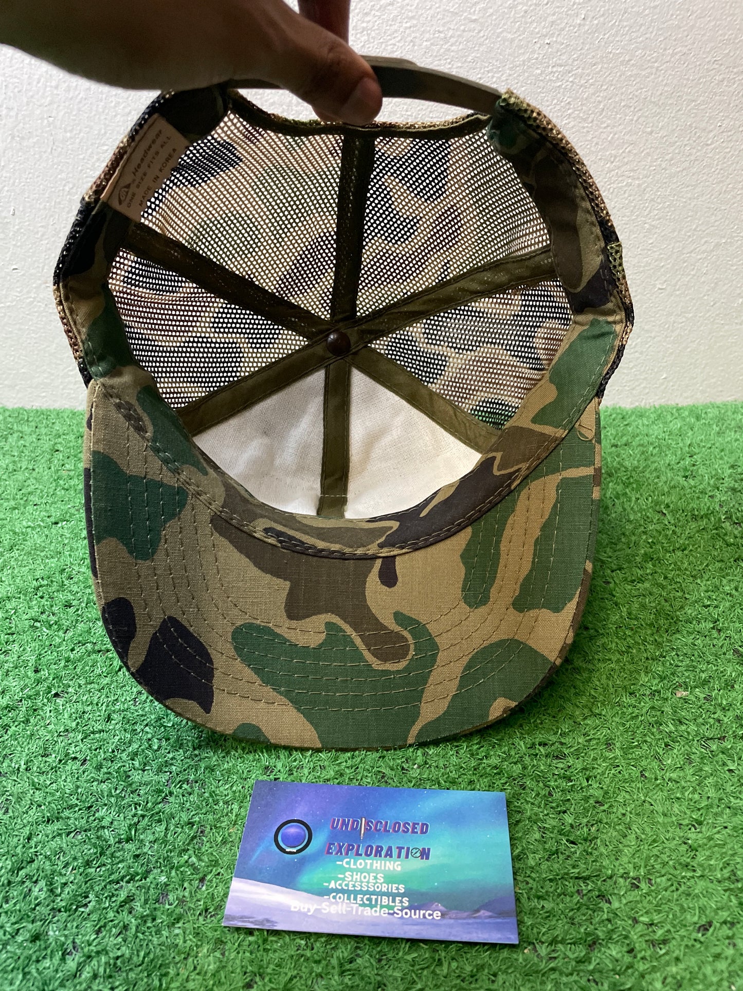 Vintage 1980s camo white wing assault camo patch hat