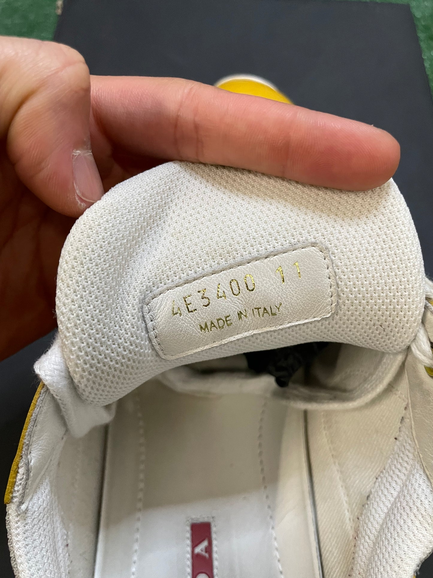 Prada America cup patent sunny yellow silver size 12men/13.5women