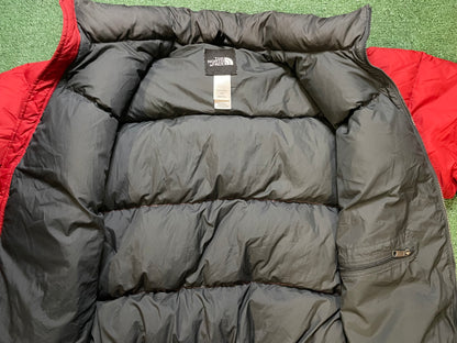Vintage 1990s The North Face red and grey Nuptse 700 jacket