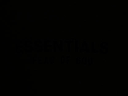 Fear Of God Essentials black center logo hoodie