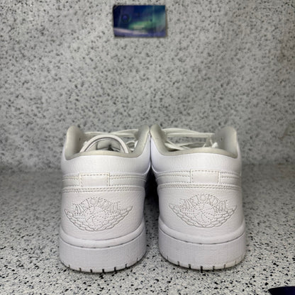 Jordan 1 Low Triple White 10.5 Men “Preowned”