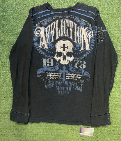 Vintage Affliction black and blue longsleeve