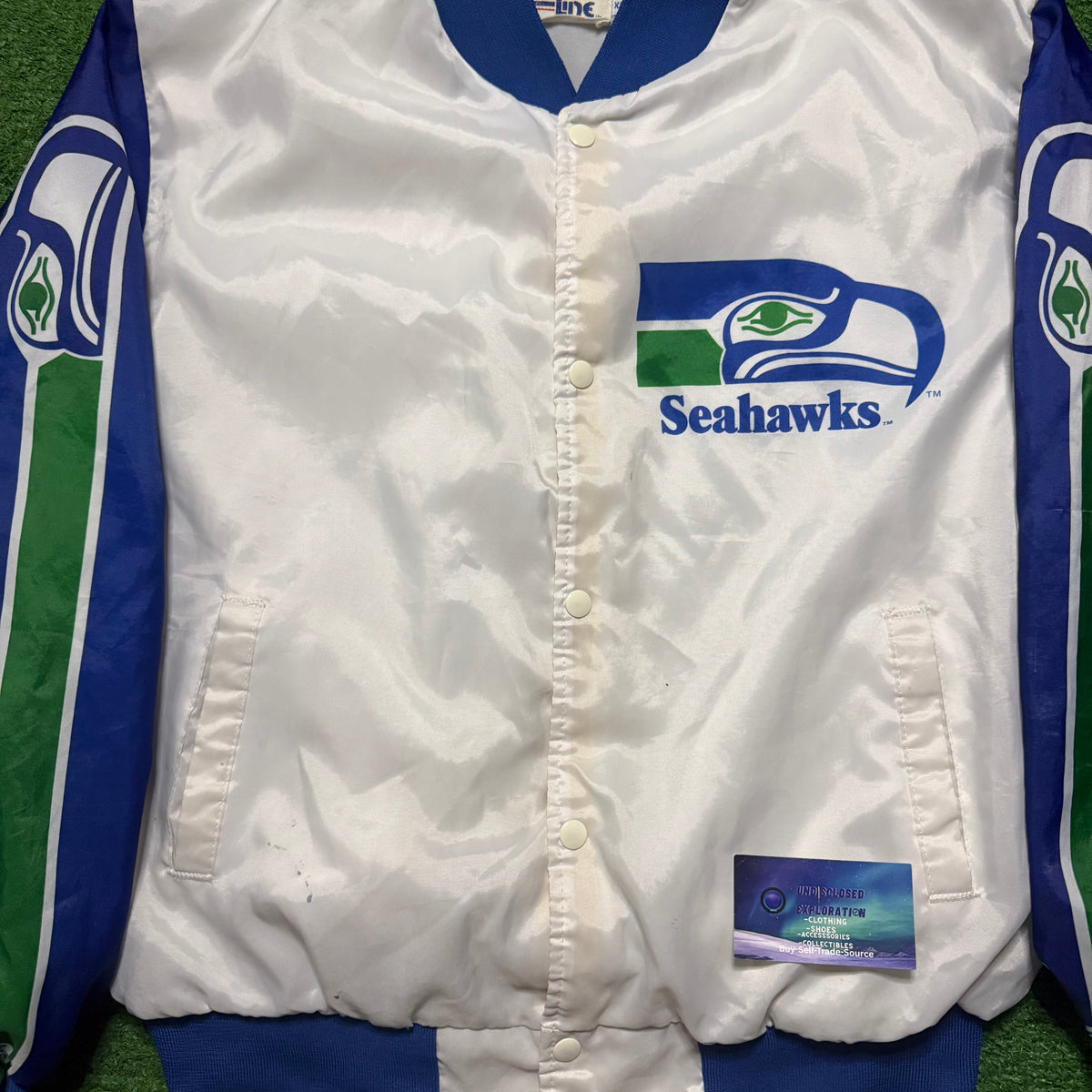 Vintage Seattle Seahawks Satin Chalk Line Fanimation Jacket