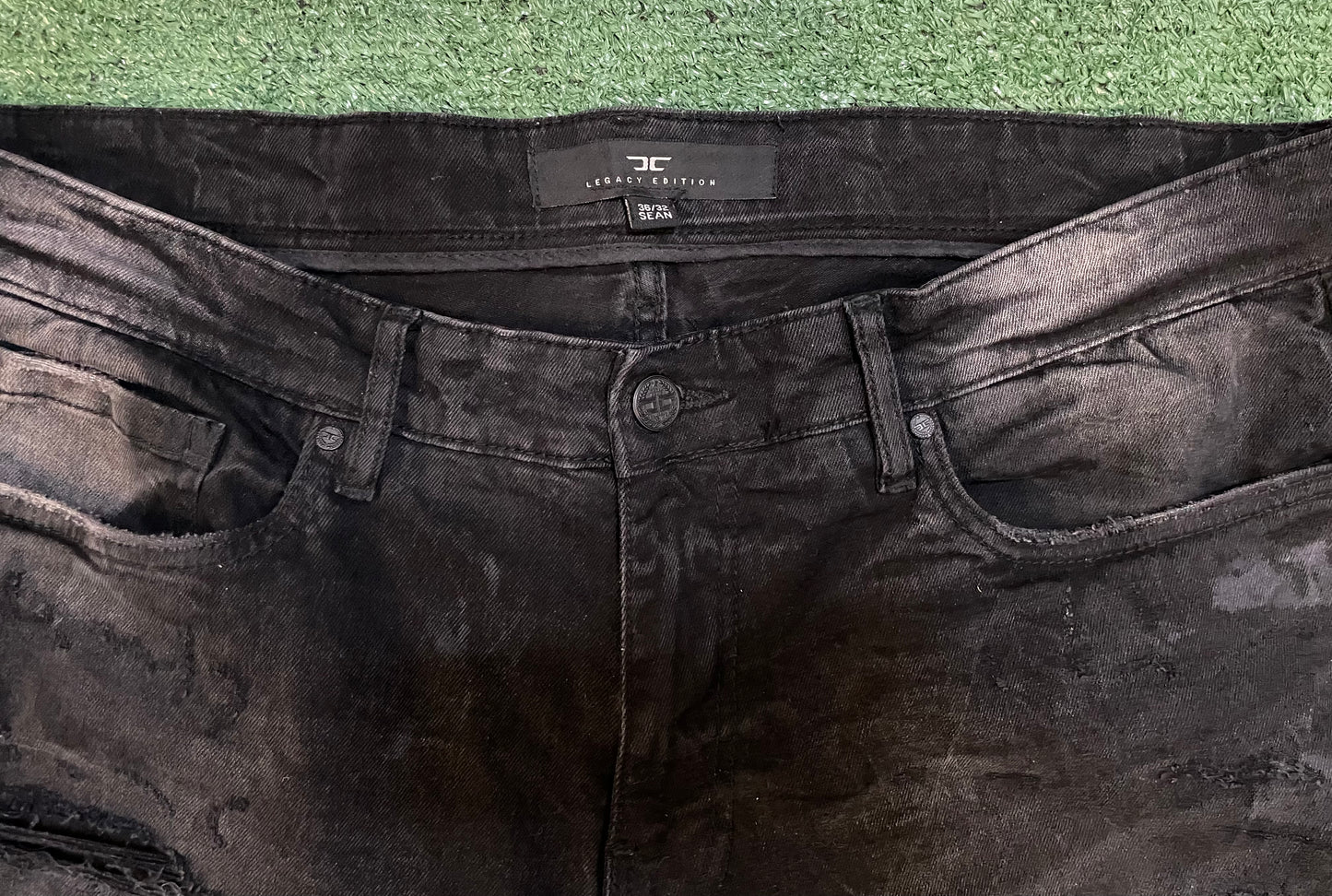 Jordan Craig Legacy Edition black distressed jeans