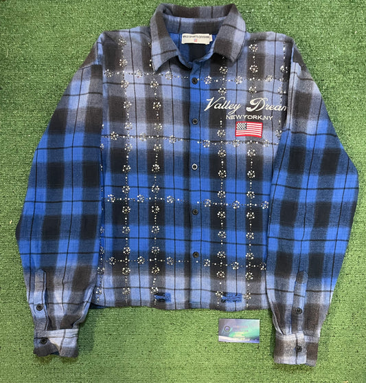 Vale valley dreams New York blue crystal flannel