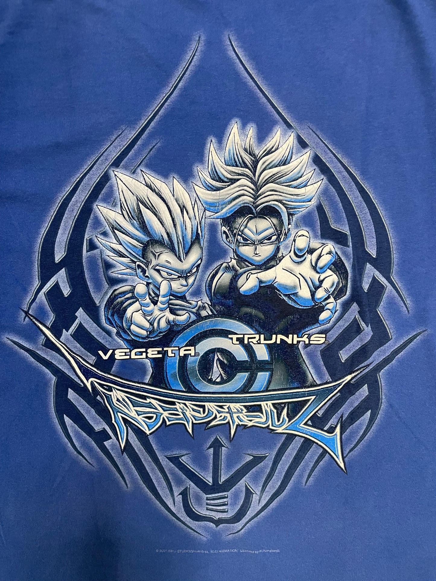 Vintage 2000s Dragon Ball Z vegeta and trunks tee