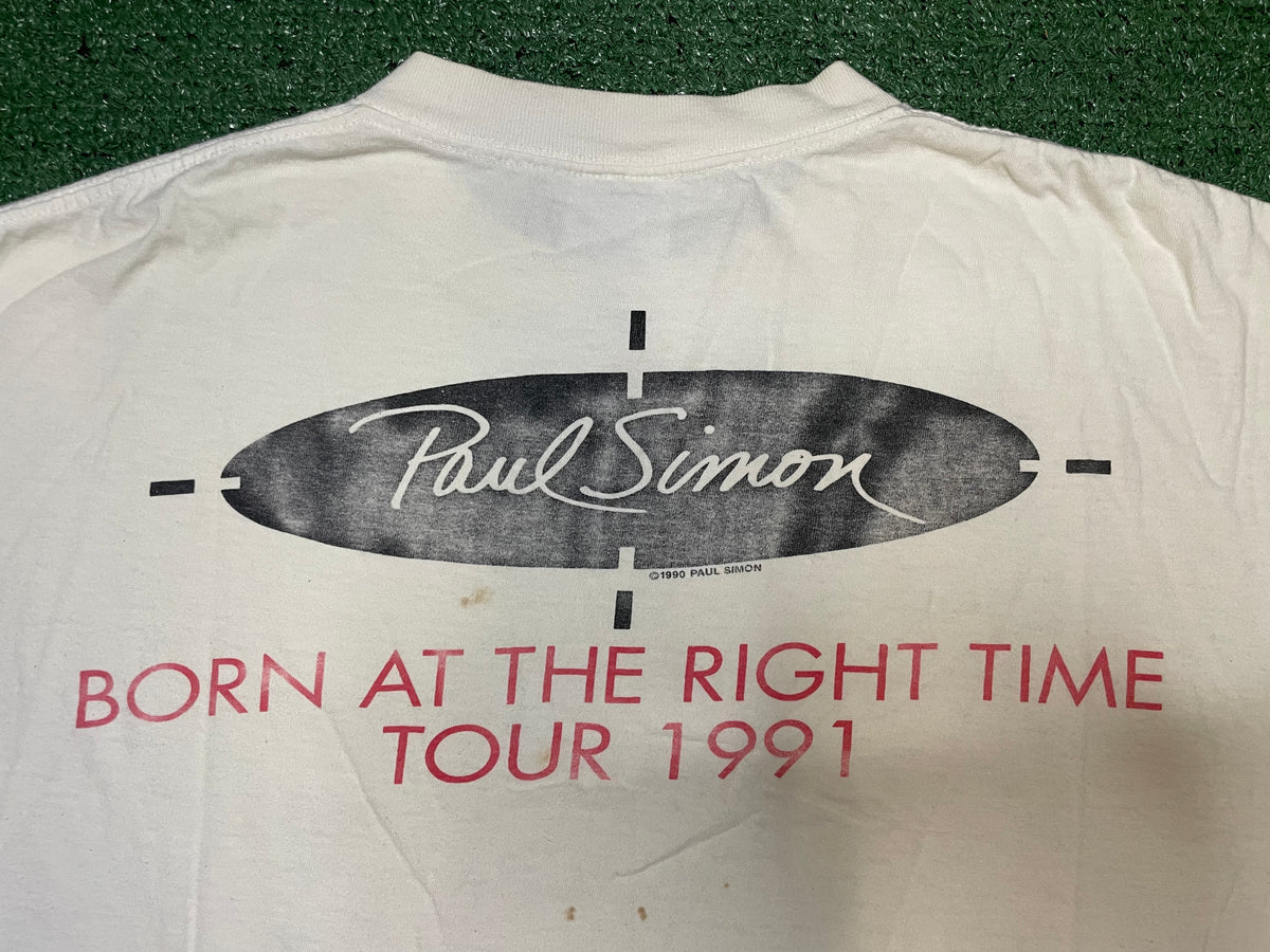 Vintage 1990s Paul Simon born at the right time tour tee