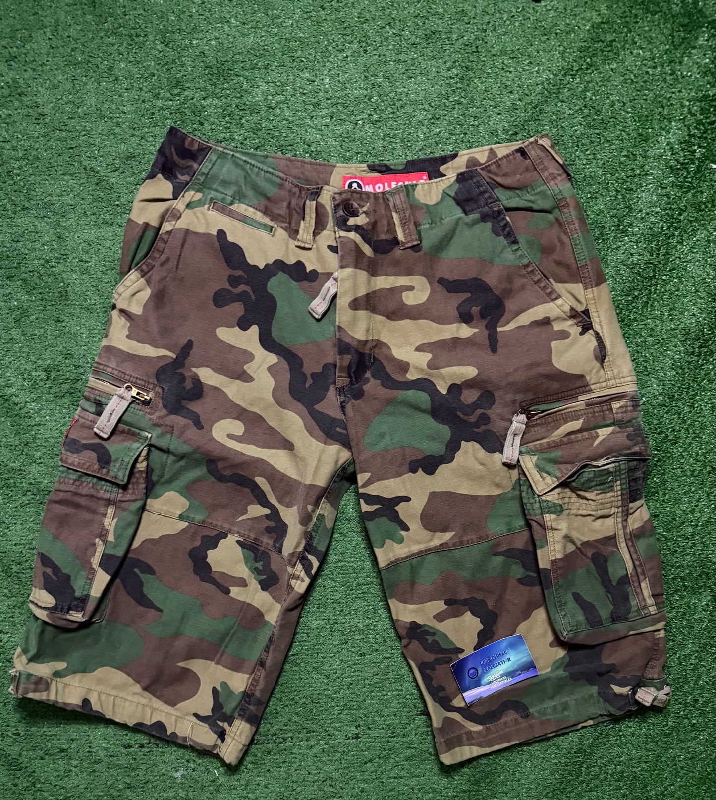 Vintage Molecule Camo Cargo Shorts