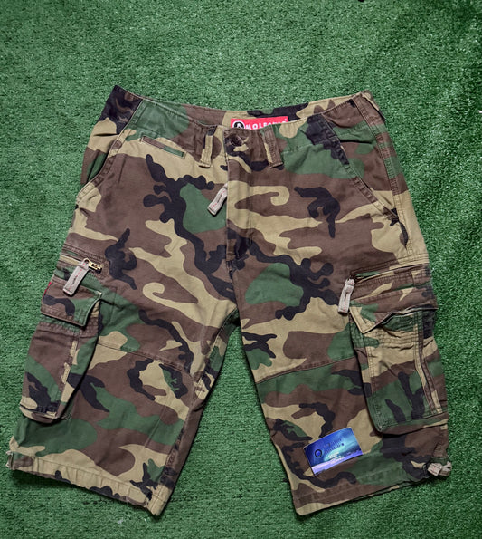 Vintage Molecule Camo Cargo Shorts