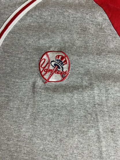 Vintage 1990s New York Yankees MLB Grey and red baseball jersey