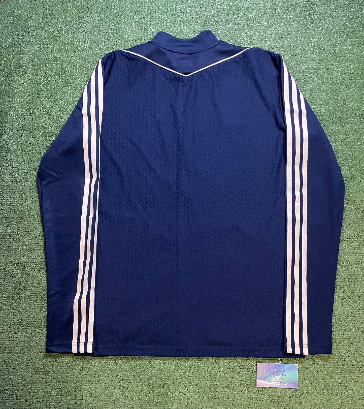 Adidas navy and white tracksuit