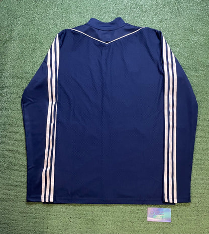 Adidas navy and white tracksuit