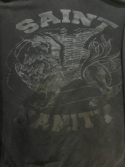 Saint vanity French terry studded black hoodie