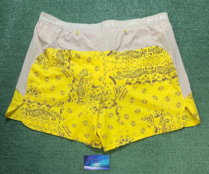 Nike yellow lightning bandana shorts