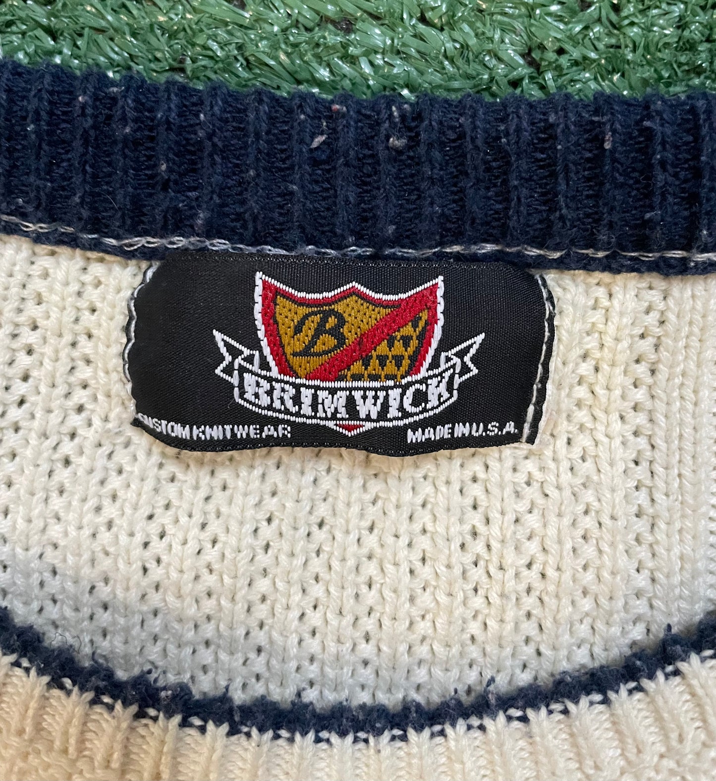 Vintage knit brimwick  Glacier crewneck