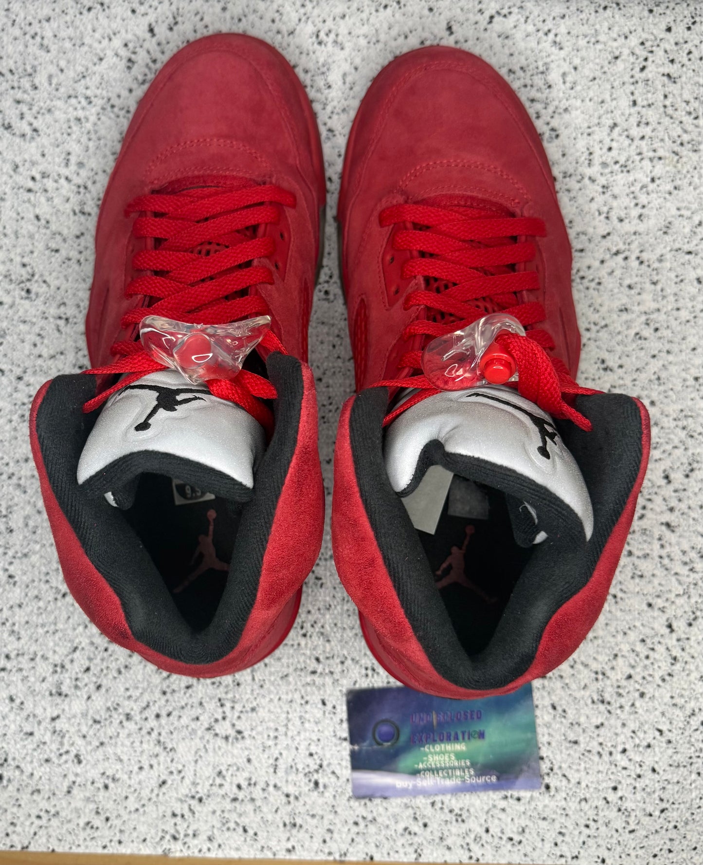 Jordan 5 Red Suede 9.5 Men/11 Women “Preowned”