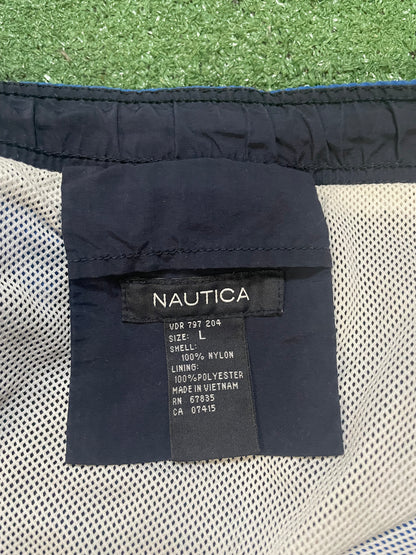 Vintage Nautica NS-83 blue and white shorts