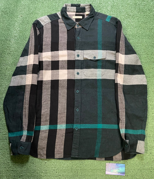 Burberry green check  plaid shirt