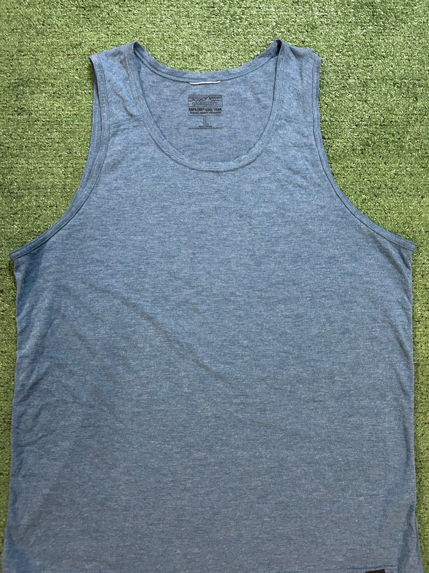 Patagonia capilene cool trail blue tank top