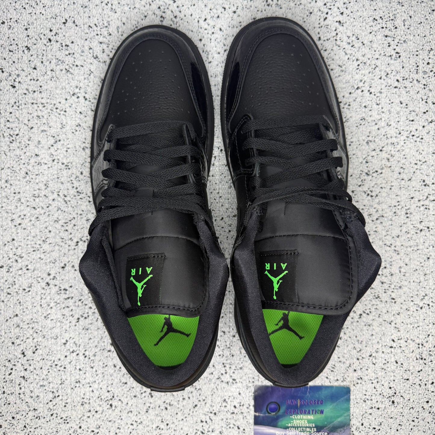 Jordan 1 Low Black Scream Green
