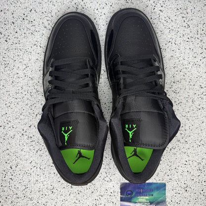 Jordan 1 Low Black Scream Green