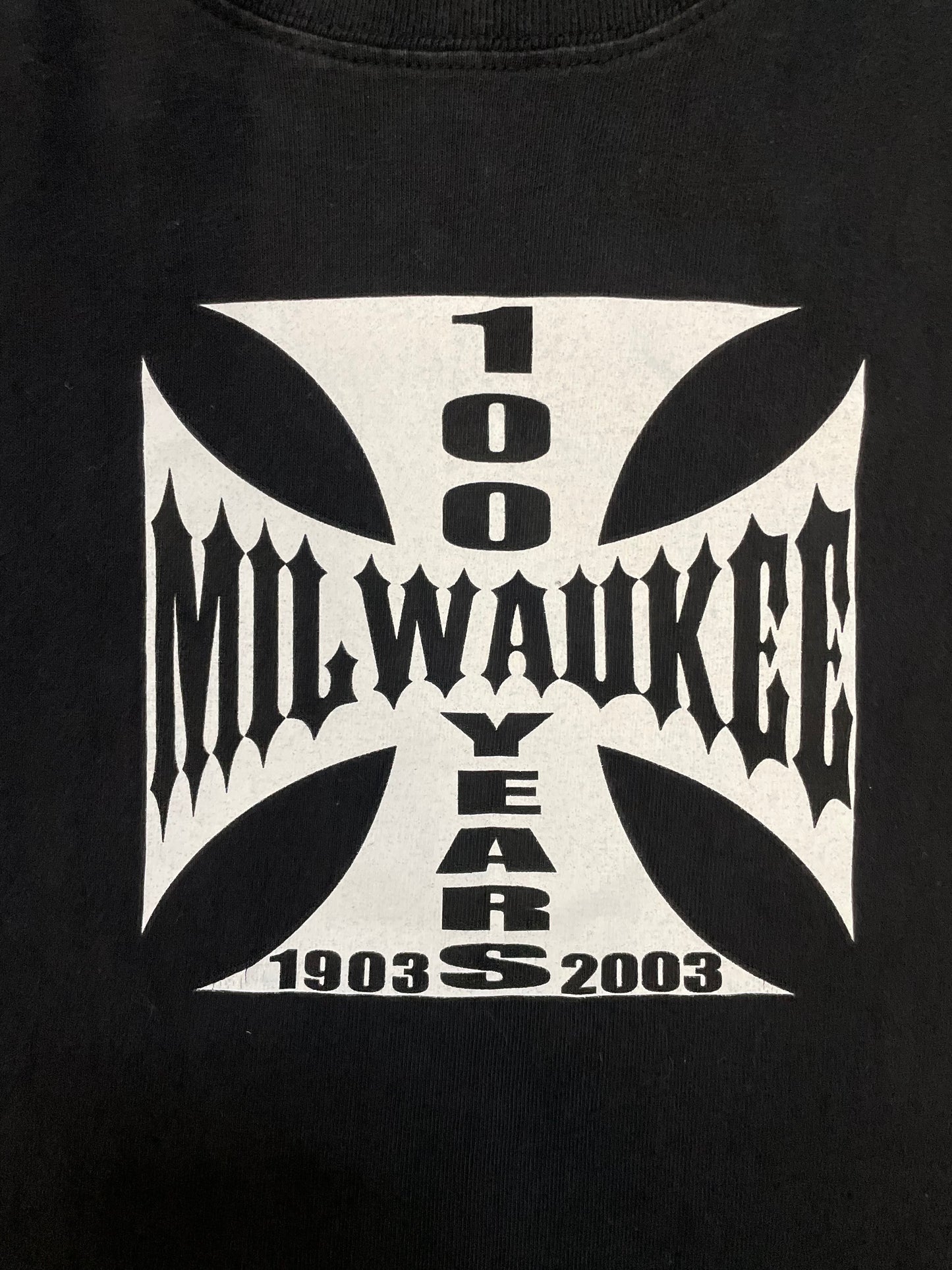 Vintage 2000s Harley Davidson 100 year anniversary Milwaukee Iron cross longsleeve