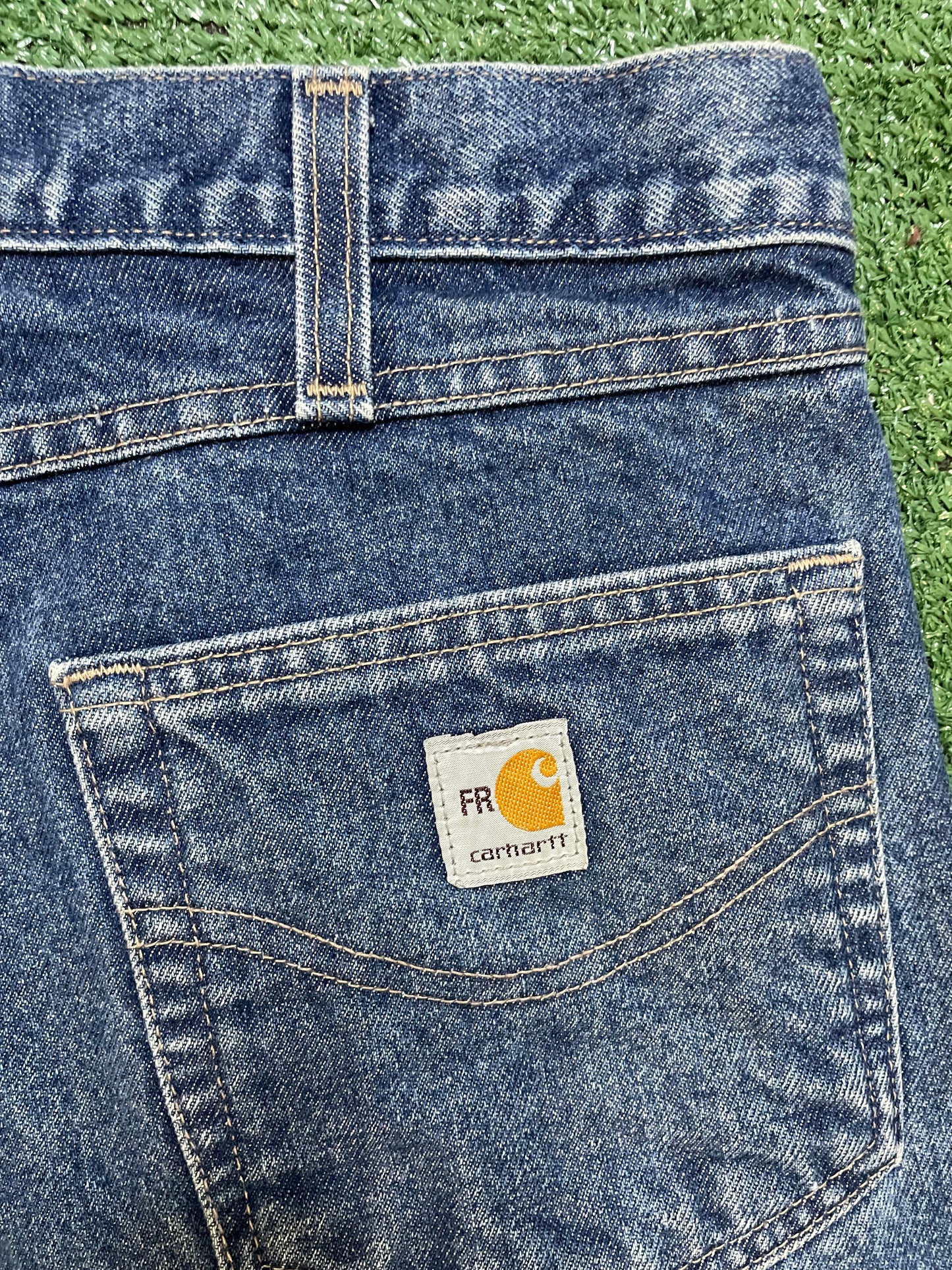Carhartt blue denim double knees
