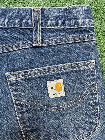 Carhartt blue denim double knees