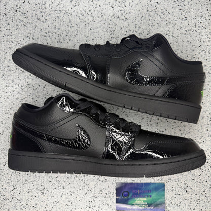 Jordan 1 Low Black Scream Green