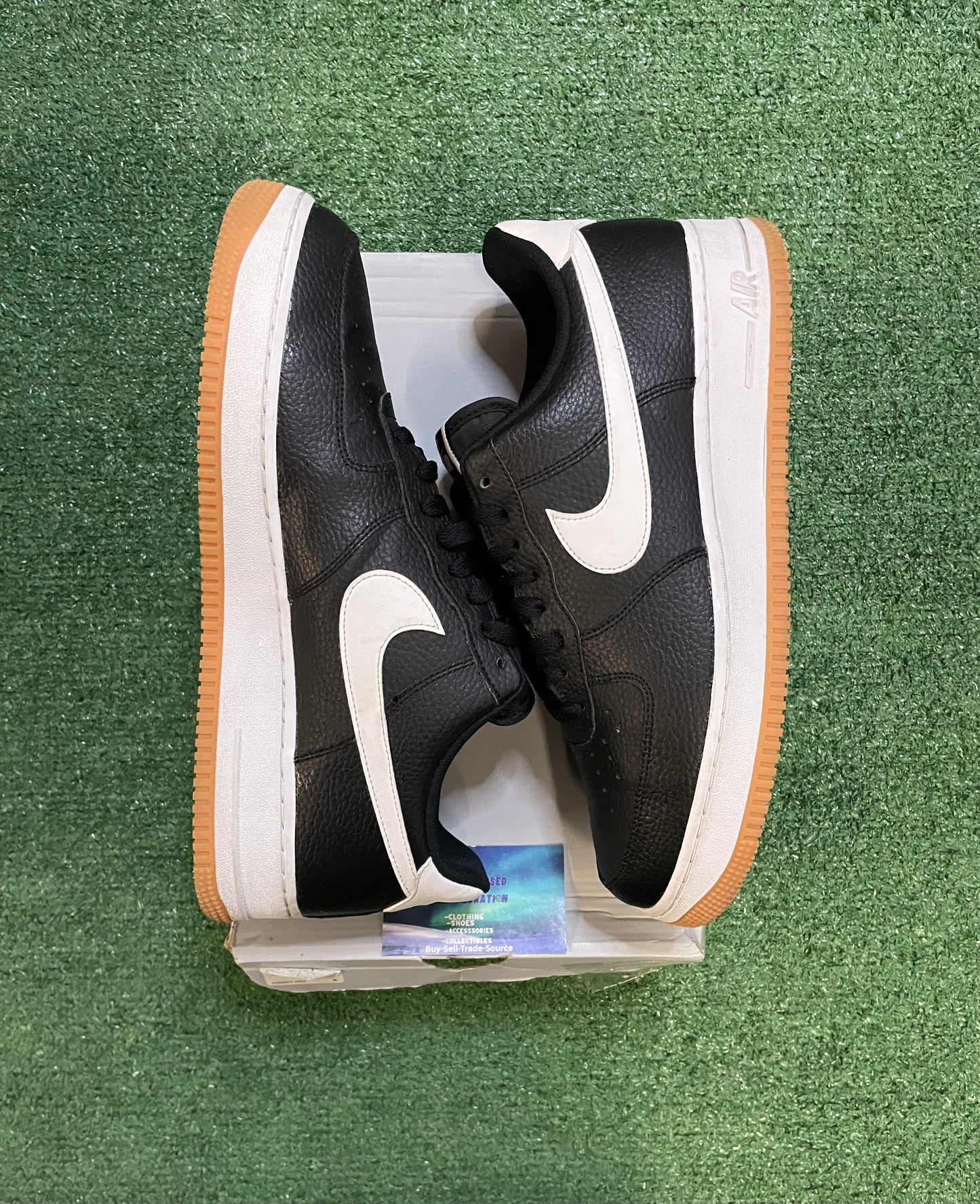 Nike Air Force 1 low black white gum size 11men/12.5women