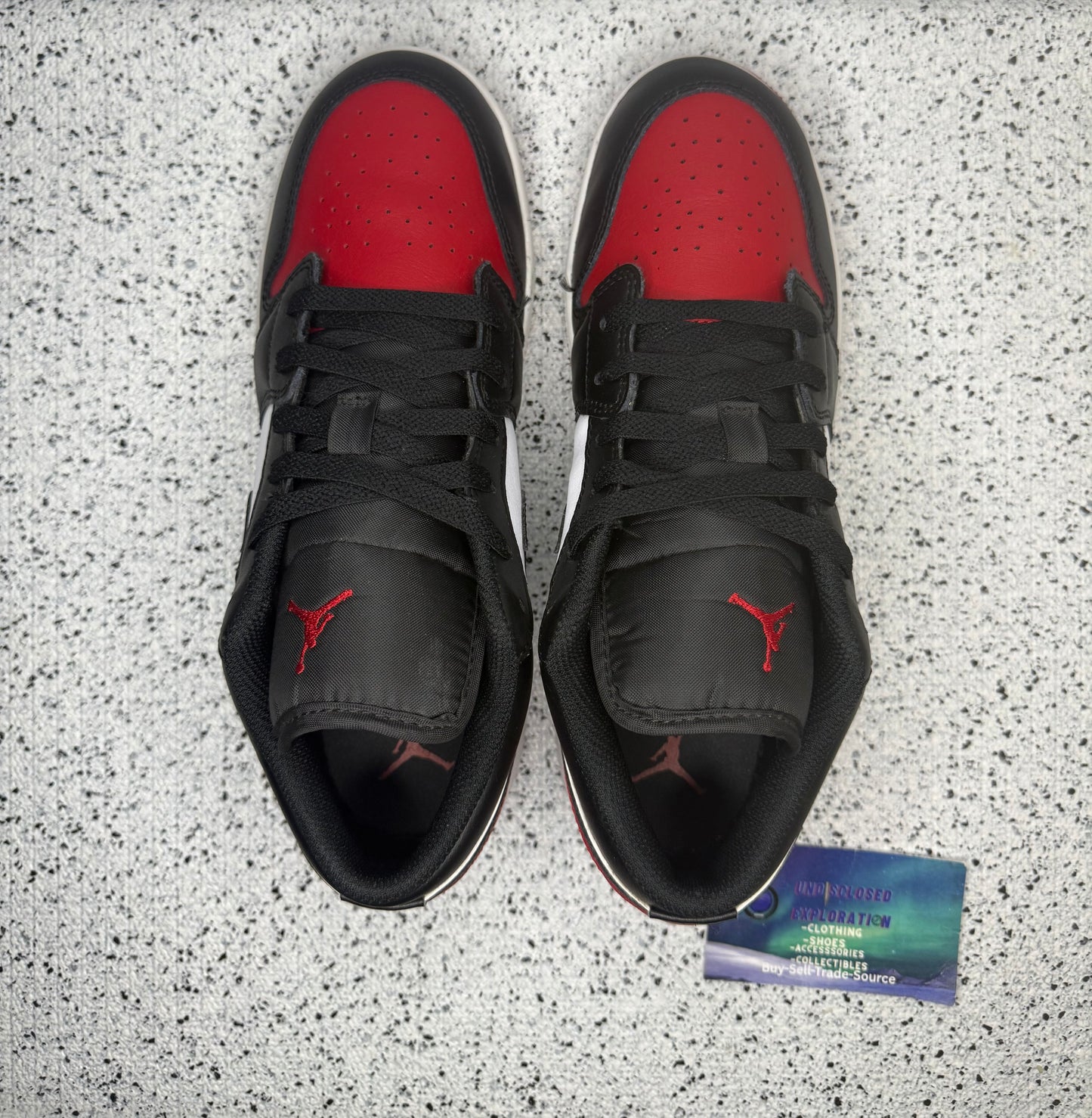 Jordan 1 Low Bred Toe 7 Youth/8.5 Women “Preowned”