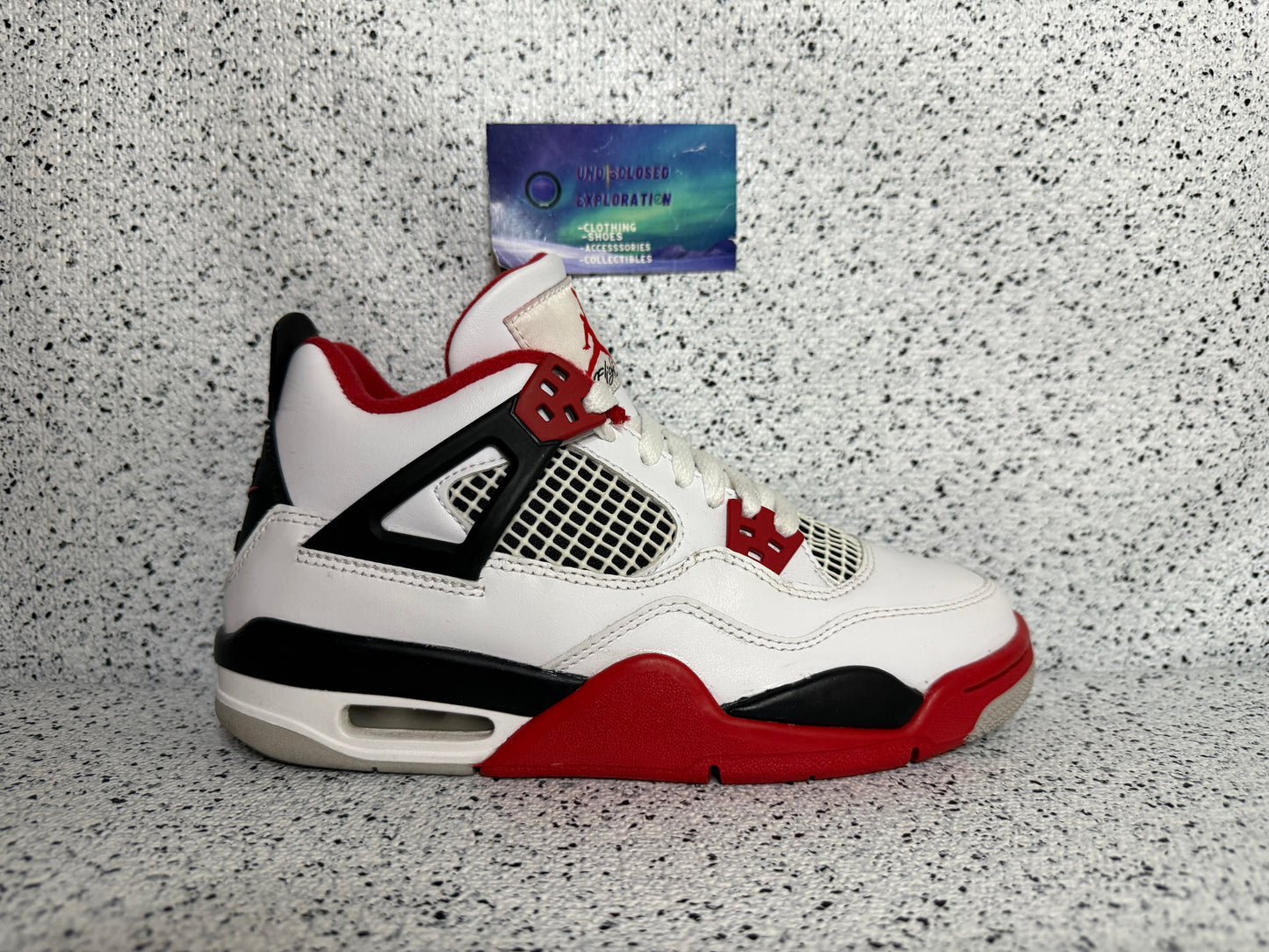 Jordan 4 Fire Red 5 Youth/6.5 Women “Preowned”