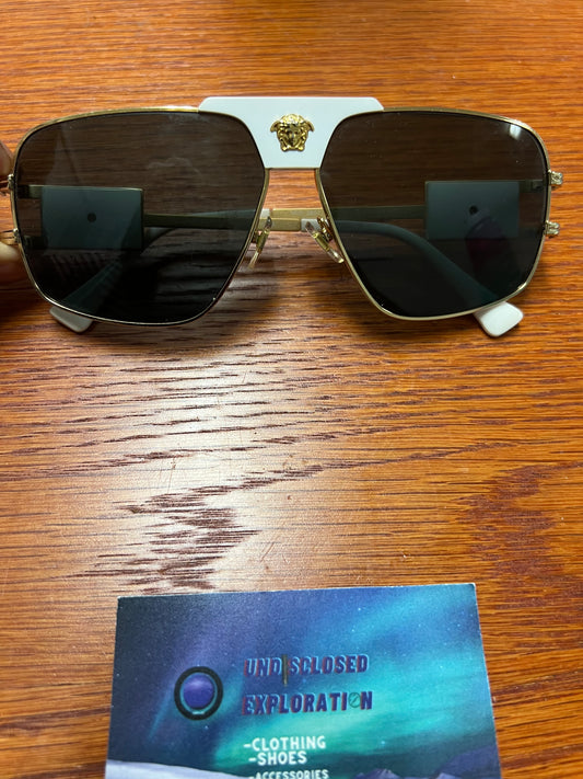 Versace white and gold mod 2251 sunglasses