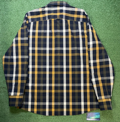 Nordstrom navy striped flannel