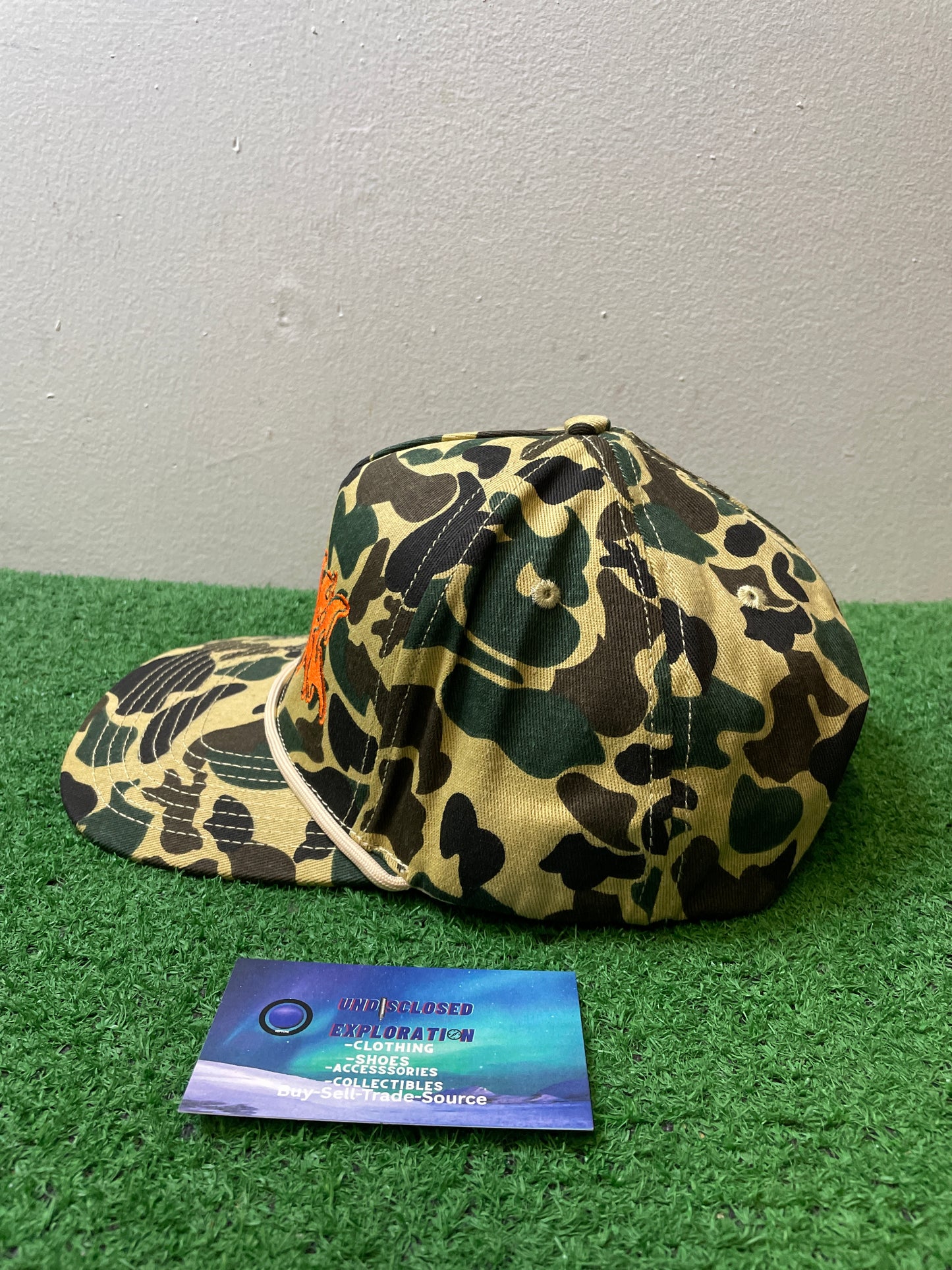 Duck camo orange embroidered hat
