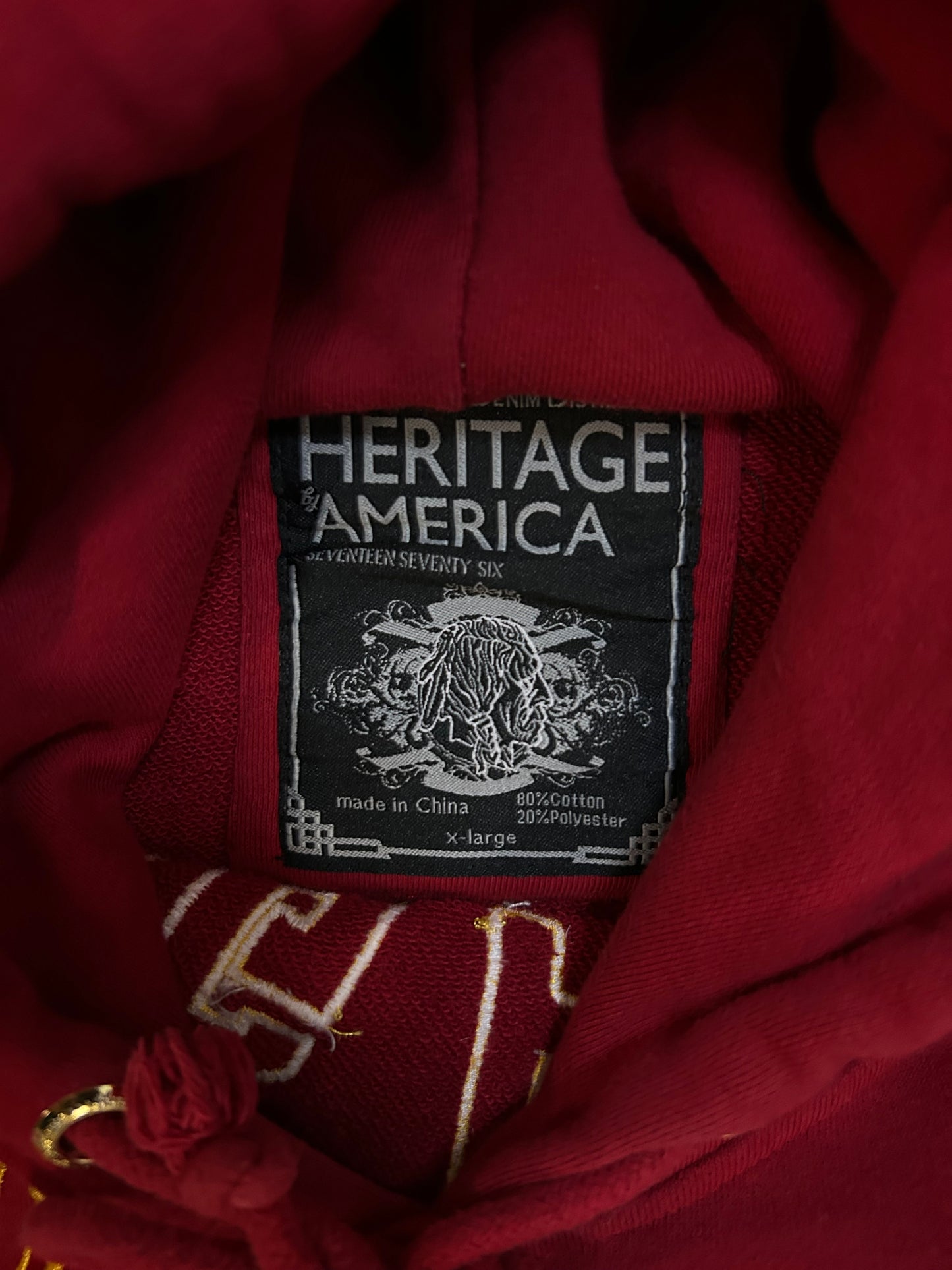Heritage America worldwide patch hoodie