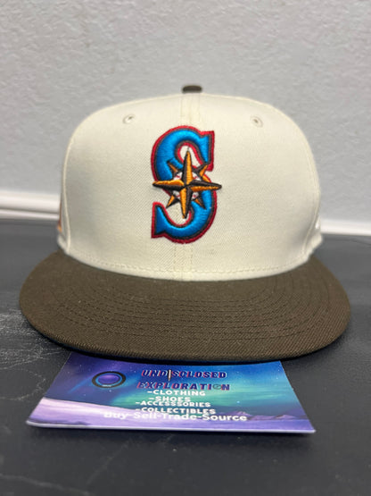 Seattle mariners 40th anniversary cream& brown fitted hat