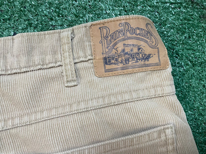 Vintage Plain Pockets corduroy pants