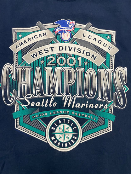 Vintage 2000s Seattle Mariners west division champions tee