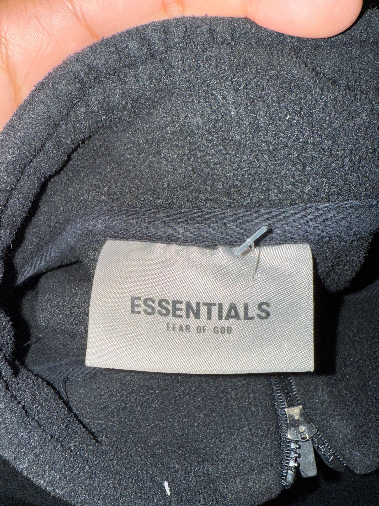 Fear of God Essentials Polar Fleece Half Zip Sweater Black