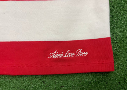 Aimé Leon Dore Red Striped Polo Shirt