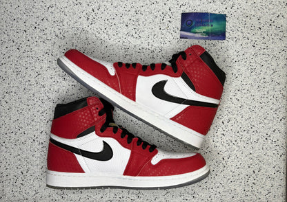 Jordan 1 Spider Man Origin Story 9.5 Men/11 Women “Preowned”