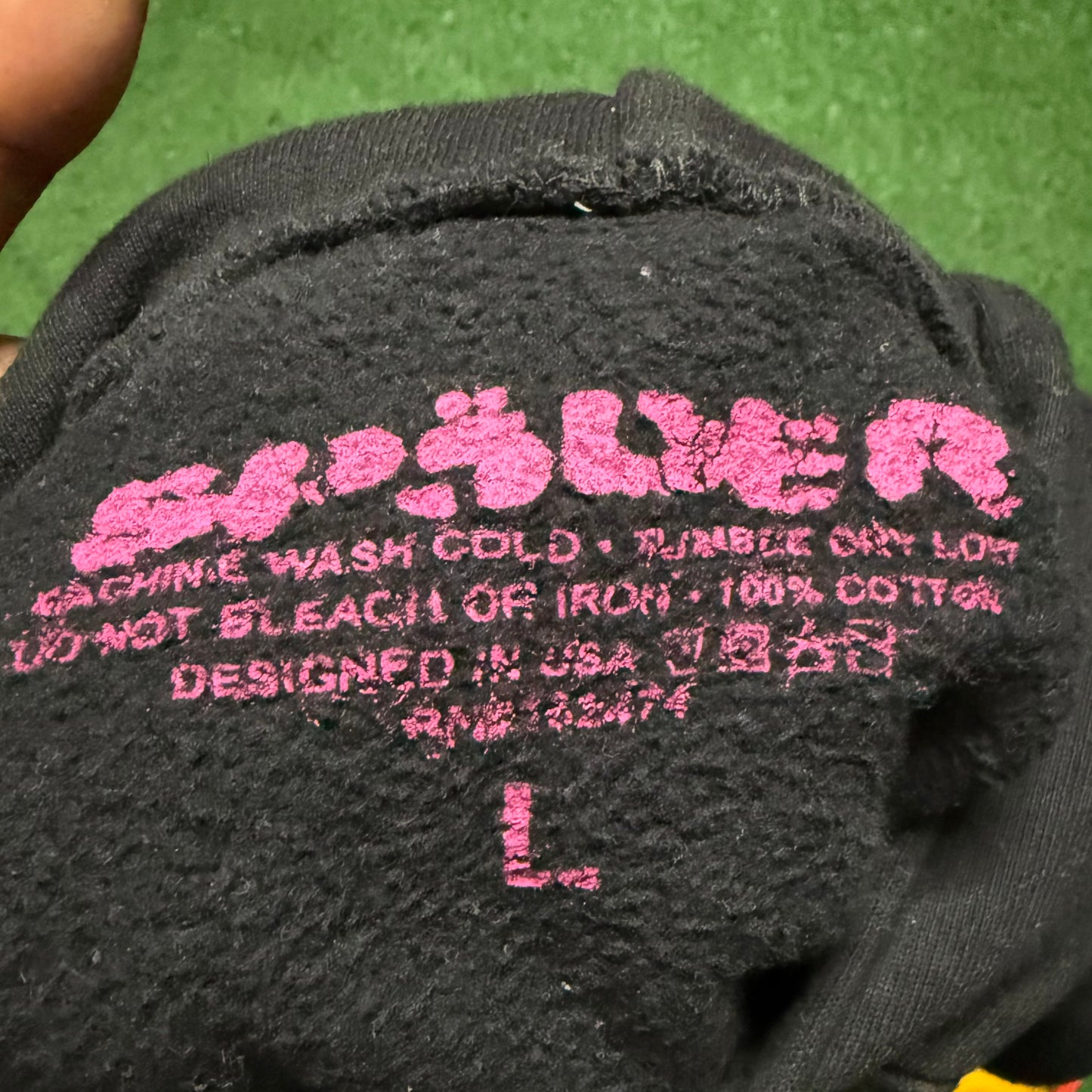 Sp5der P*nk Hoodie Black