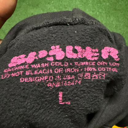 Sp5der P*nk Hoodie Black